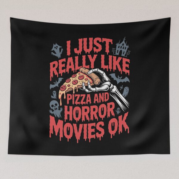 Item preview, I Just Really Like Pizza and Horror Movies OK Horror Fan designed and sold by Say It With Ink.