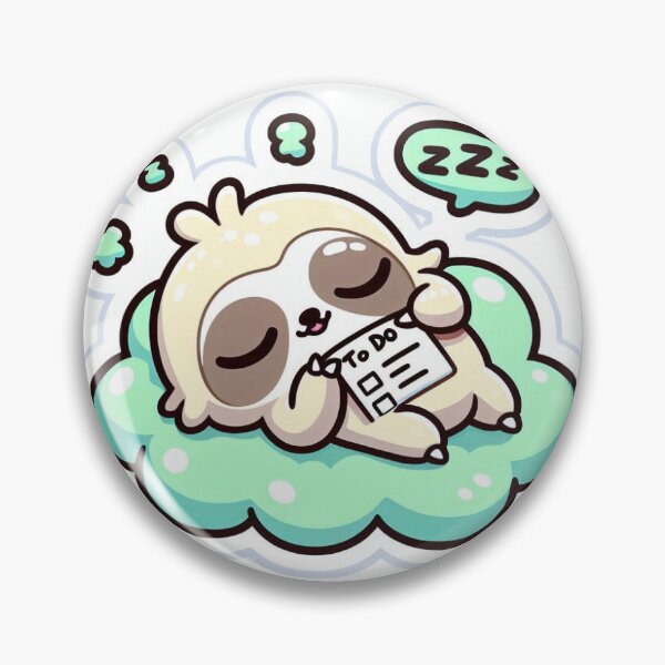 Item preview, Kawaii Procrastinating Sloth Sticker designed and sold by PastelPawsArt.