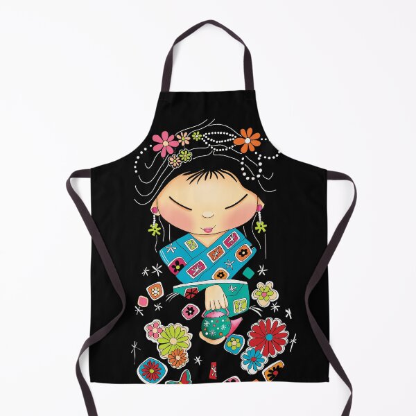 Item preview, Little Green Teapot Kawaii Geisha Girl Tea Ceremony designed and sold by Karin Taylor.