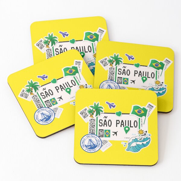 Item preview, São Paulo Travel Sticker Collage Brazil Adventure Aesthetic Design designed and sold by eonvisuals.