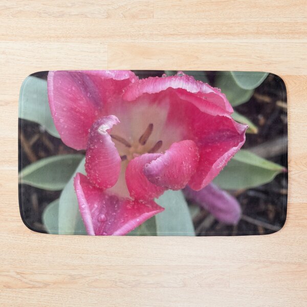 Item preview, Pink Tulip with Raindrops Macro Floral Photography designed and sold by greyforaday.