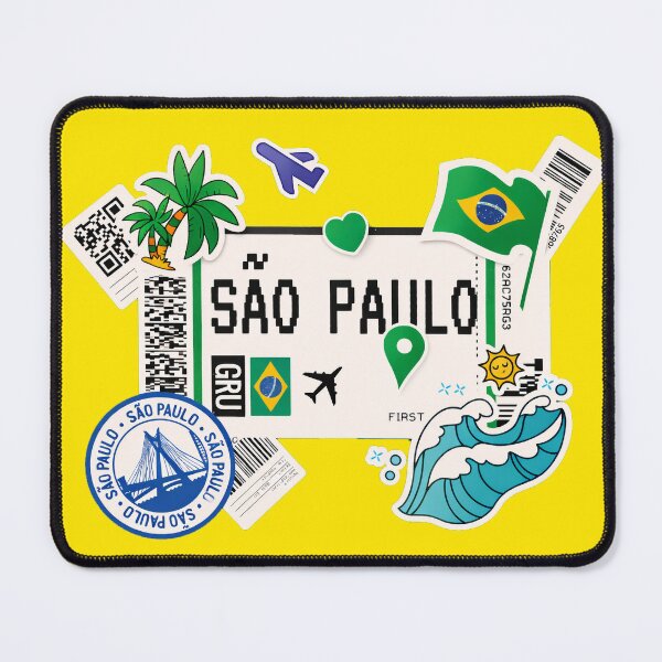Item preview, São Paulo Travel Sticker Collage Brazil Adventure Aesthetic Design designed and sold by eonvisuals.