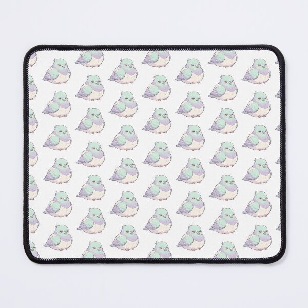 Item preview, Sleepy Kawaii Pigeon | Cozy Pastel Fluffy Bird Design designed and sold by HelgaCraftery.