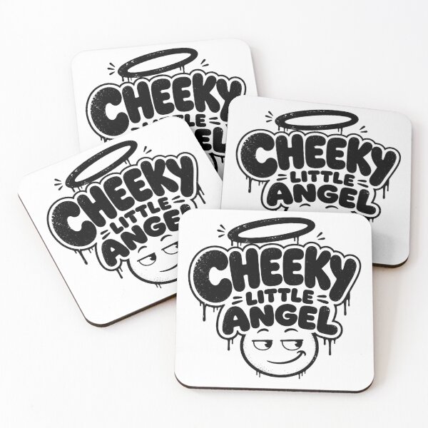 Item preview, CHEEKY LITTLE ANGEL Funny Retro Bubble Letter Angel designed and sold by POD DYNASTY | Original Print On Demand T-Shirt Graphics.