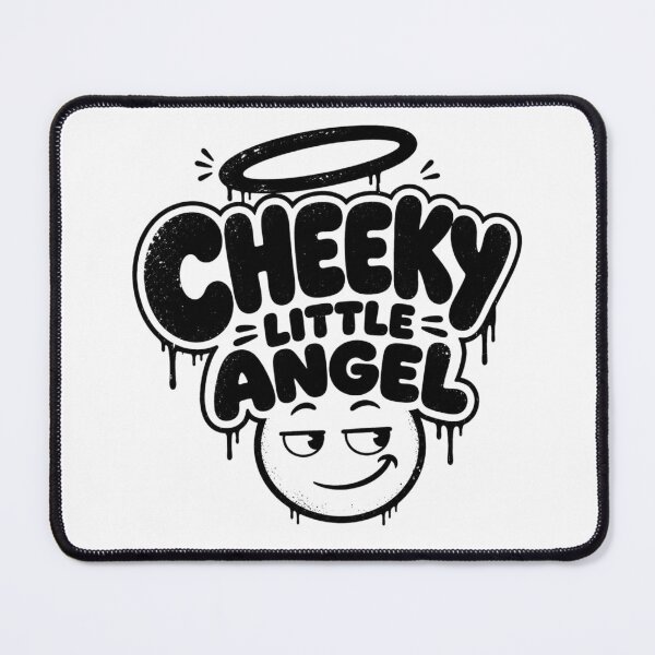 Item preview, CHEEKY LITTLE ANGEL Funny Retro Bubble Letter Angel designed and sold by POD DYNASTY.