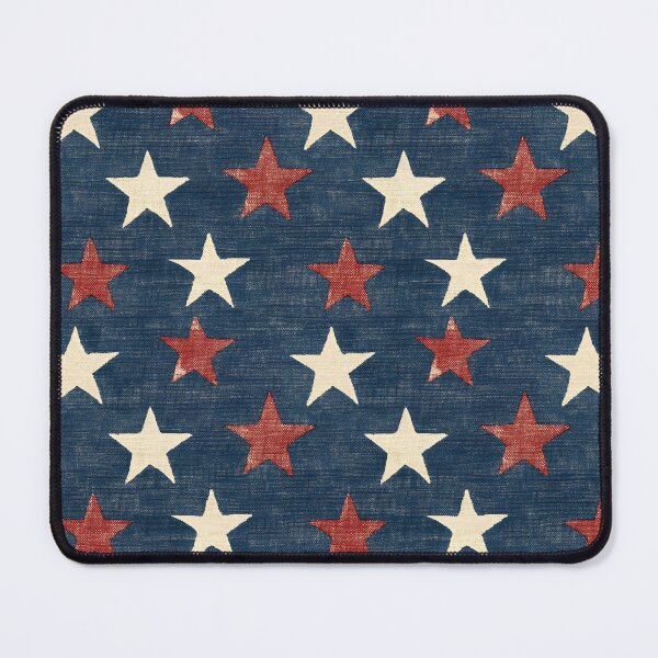 Item preview, Rustic Americana Star Pattern | Patriotic Navy and Red Stars | Classic Patriotic Holiday Decor | Vintage Denim Style Star Print | Fourth of July Stars Design | Memorial Day Patriotic Motif designed and sold by VivaFy.