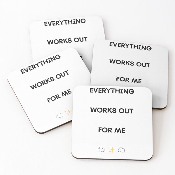 Item preview,     Everything Works Out For Me  designed and sold by     Pink Chaos Club.
