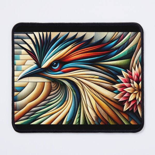 Item preview, Colorful Abstract Bird Floral Geometric Art designed and sold by PlanetEye Designs.