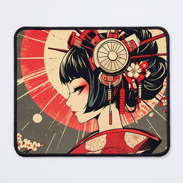 Item preview, Cyberpunk Geisha Retro Japanese Ukiyo-e designed and sold by StudioPixelPro.