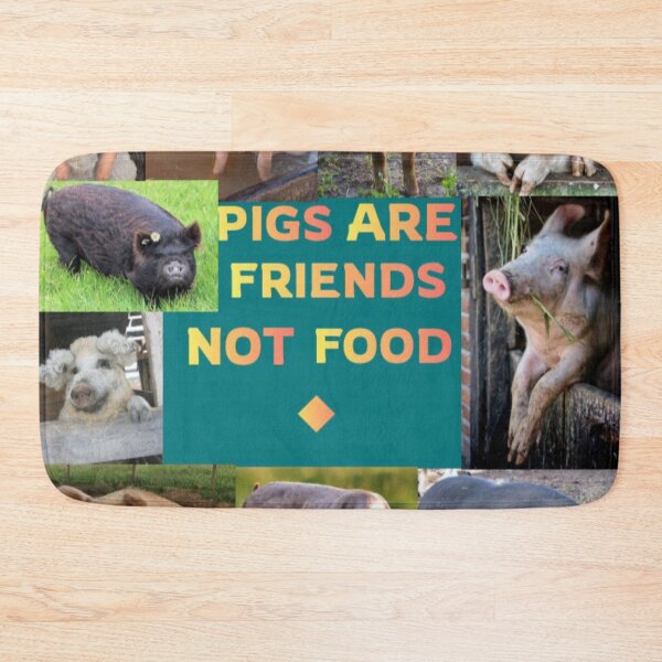 Item preview, "Pigs Are Friends, Not Food." designed and sold by Freakcreations9.