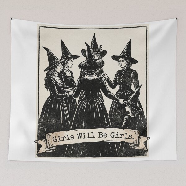 Item preview, Girls Will Be Girls Witch Witchcraft Coven Vintage Gothic Occult designed and sold by rediscoveredapp.