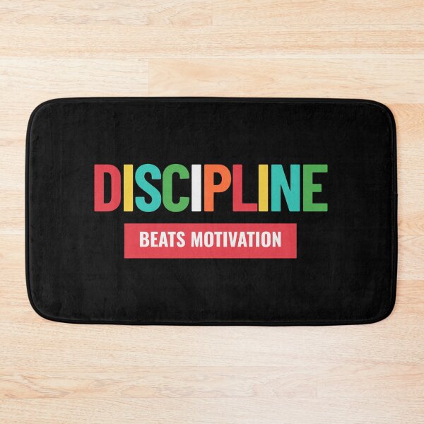 Item preview, Discipline Beats Motivation | Vibrant Motivational Design designed and sold by No Excuses .