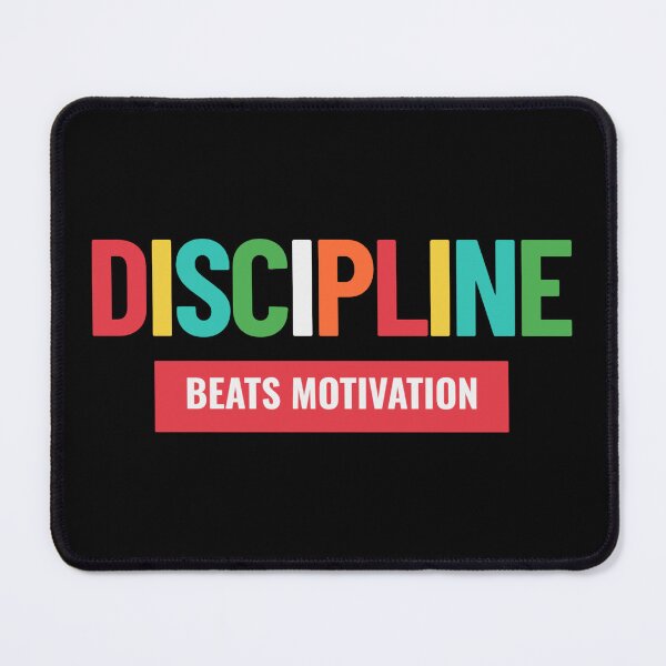 Item preview, Discipline Beats Motivation | Vibrant Motivational Design designed and sold by No Excuses .