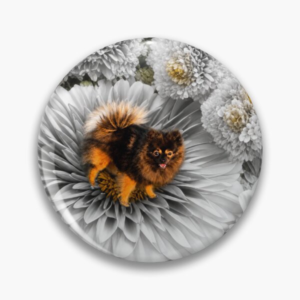 Artikelvorschau, Pomeranian auf Blumen entworfen und verkauft von envycollection.