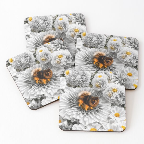 Item preview, Pomeranian on flowers  designed and sold by envycollection.