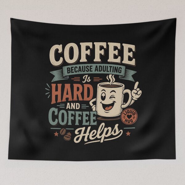 Item preview, Coffee Because Adulting Is Hard and Coffee Helps designed and sold by CreativeTag.