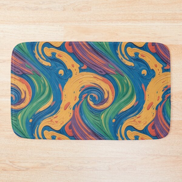 Item preview, Vibrant Psychedelic Swirl Pattern | Colorful Fluid Abstract Seamless Repeat designed and sold by Midnight Veil Designs.