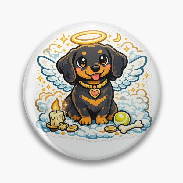Item preview, Angel Dachshund Dog in Heaven designed and sold by VelaVestida.