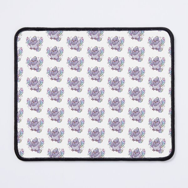Item preview, Rainbow Kawaii Pigeon | Cute Sparkly Bird with Star Bow designed and sold by HelgaCraftery.