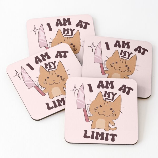 Item preview, 'I'm At My Limit' Cute Orange Cat Holding Knife designed and sold by Peach Gristle.