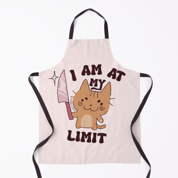 Item preview, 'I'm At My Limit' Cute Orange Cat Holding Knife designed and sold by Peach Gristle.