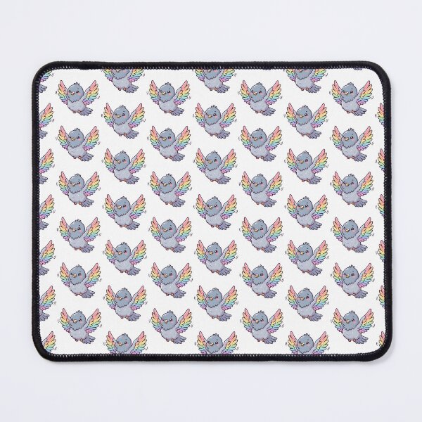 Item preview, Cute Rainbow Wing Pigeon | Kawaii Flying Bird Pastel Design designed and sold by HelgaCraftery.