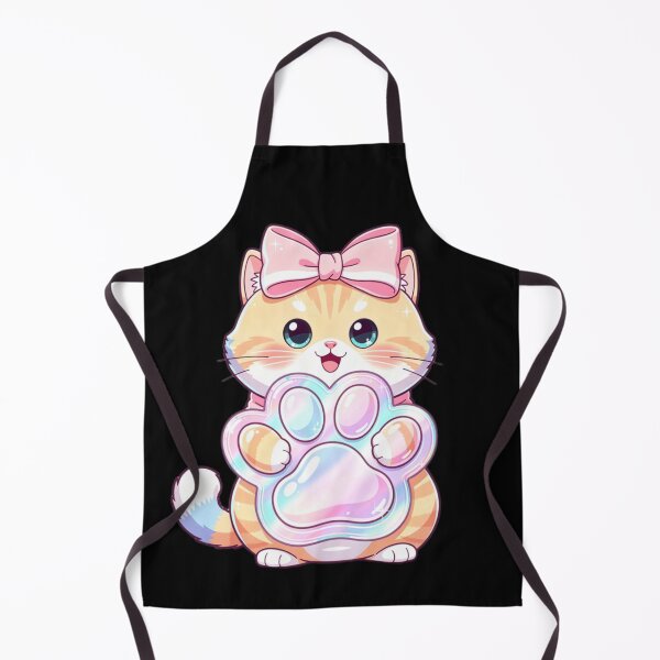Item preview, Kawaii Cat Holding Holographic Paw designed and sold by Moody Vibes Studio.