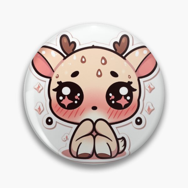 Item preview, Kawaii Shy Deer Sticker designed and sold by PastelPawsArt.