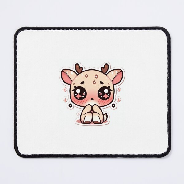Item preview, Kawaii Shy Deer Sticker designed and sold by PastelPawsArt.