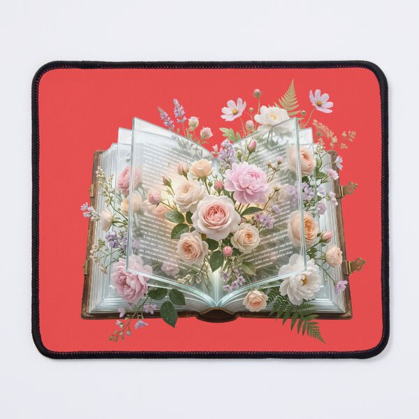 Item preview, Enchanted Storybook with Blooming Pink Roses and Peonies designed and sold by Utopian-Magic.