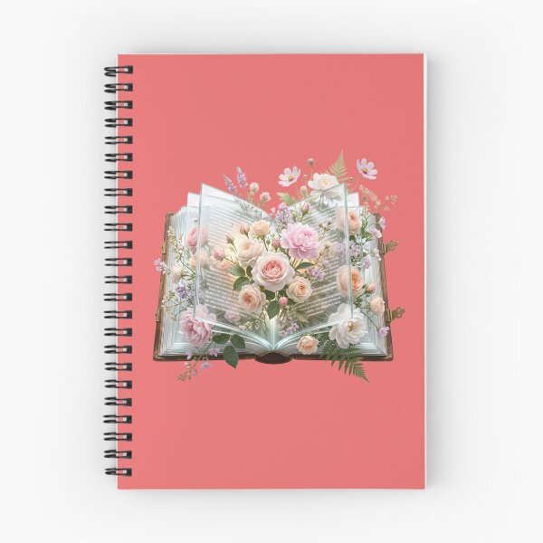 Item preview, Enchanted Storybook with Blooming Pink Roses and Peonies designed and sold by Utopian-Magic.
