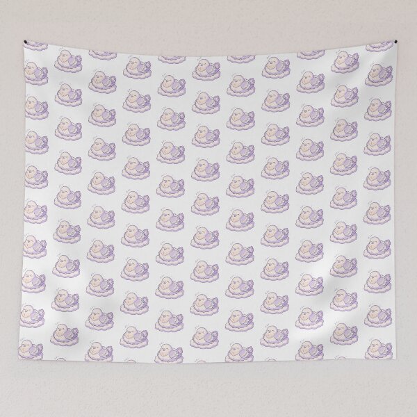 Item preview, Sleepy Kawaii Pigeon on Cloud | Cozy Dreamy Cute Bird Design designed and sold by HelgaCraftery.
