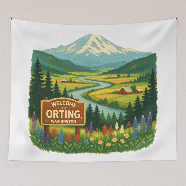 Item preview, Washington Scenic Valley Illustration designed and sold by Wander & Whim Designs.