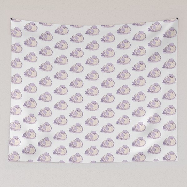 Item preview, Cozy Sleepy Pigeon | Fluffy Pastel Kawaii Bird Design designed and sold by HelgaCraftery.