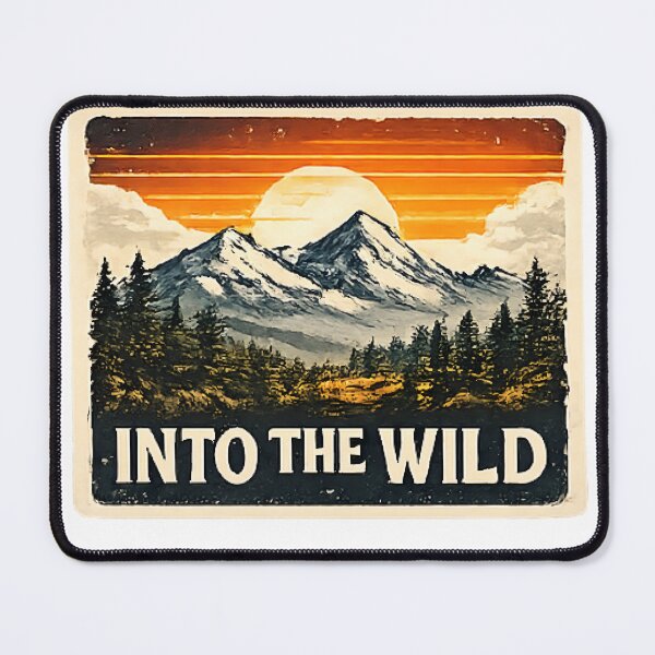 Item preview, Into The Wild Vintage Mountain Sunset Adventure Design designed and sold by vansaidshop ⭐⭐⭐⭐⭐.