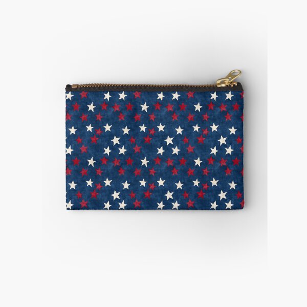 Item preview, Scattered Americana Star Pattern | Modern Navy and Red Star Print | Organic Patriotic Stars Design | Minimalist Navy and Red Stars | Modern July 4th Festive designed and sold by VivaFy.