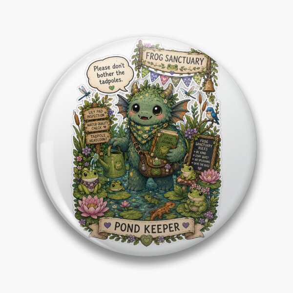 Item preview, Frog Pond Keeper designed and sold by Candlelit Catastrophes.