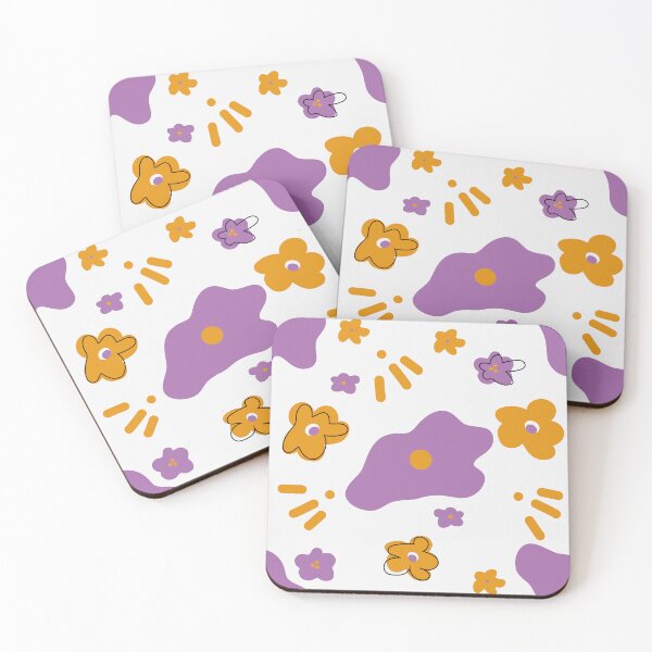Item preview, HAPPY FLOWERS ORANGE AND PURPLE 2 designed and sold by isamartindesign.