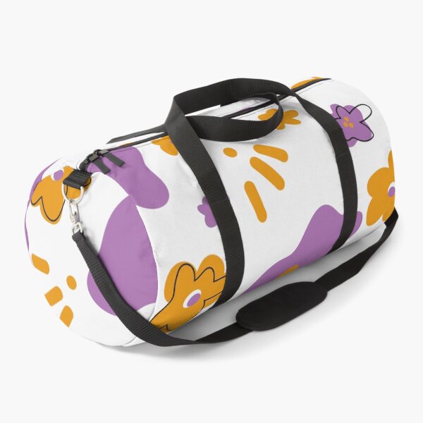 Artikelvorschau, Fröhliche Blumen Orange und Lila 2 entworfen und verkauft von isamartindesign.