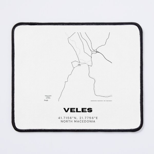 Item preview, Veles North Macedonia Minimalist City Map Artwork designed and sold by RM-Journey.