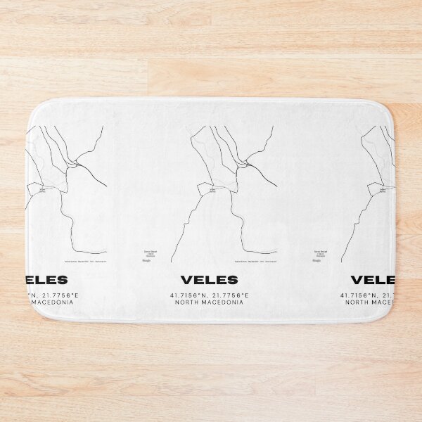 Item preview, Veles North Macedonia Minimalist City Map Artwork designed and sold by RM-Journey.