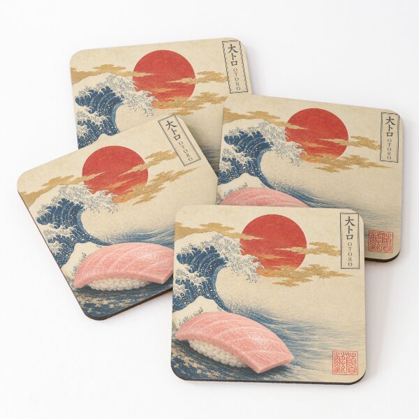 Item preview, Otoro Fatty Tuna Nigiri — Ukiyo-e Japanese Sushi Art designed and sold by nurusubetei.