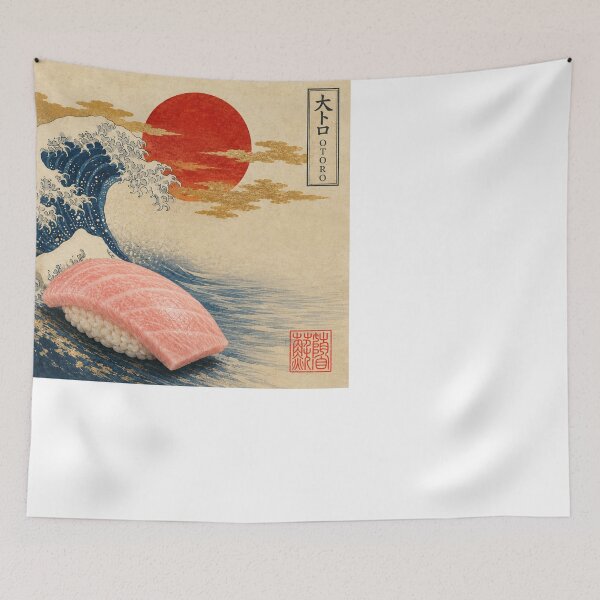 Item preview, Otoro Fatty Tuna Nigiri — Ukiyo-e Japanese Sushi Art designed and sold by nurusubetei.