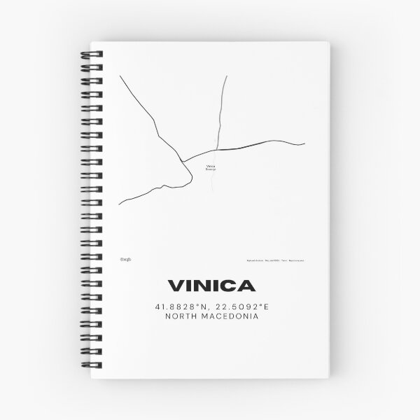 Item preview, Vinica North Macedonia Minimal Street Map Print designed and sold by RM-Journey.