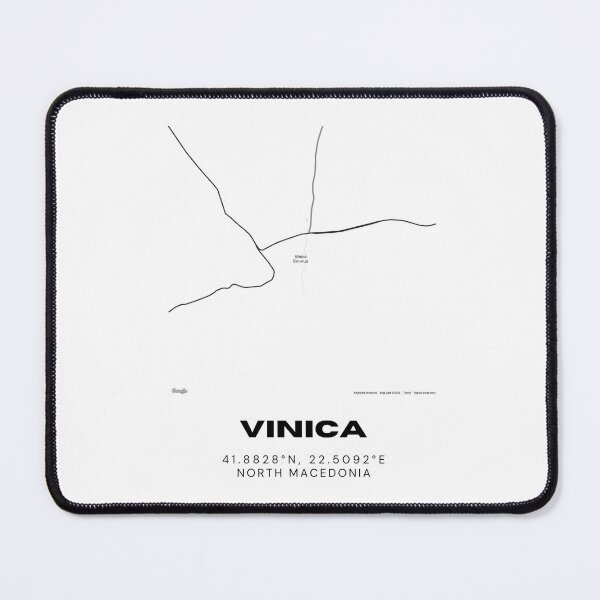 Item preview, Vinica North Macedonia Minimal Street Map Print designed and sold by RM-Journey.