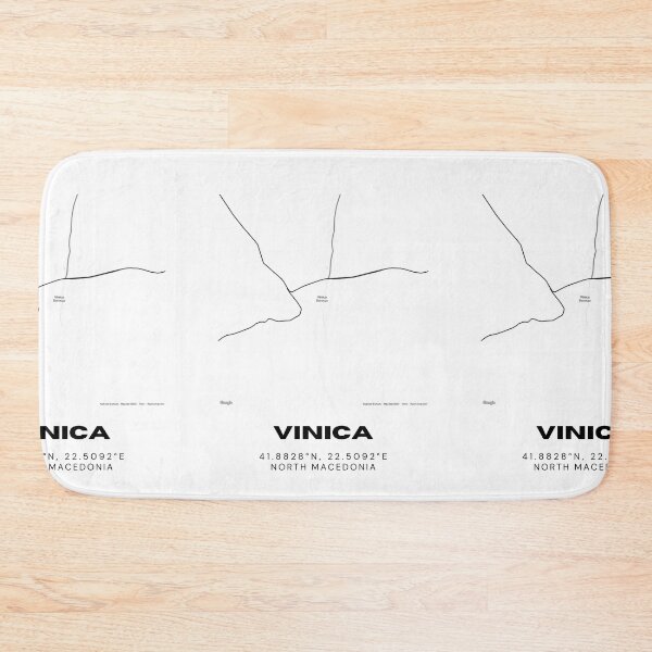 Item preview, Vinica North Macedonia Minimal Street Map Print designed and sold by RM-Journey.