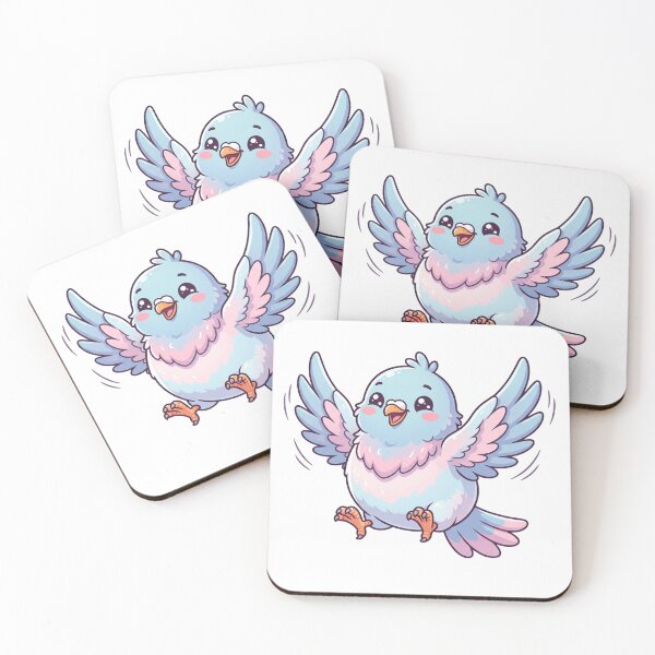Item preview, Happy Kawaii Pigeon | Cute Fluffy Pastel Bird Design designed and sold by HelgaCraftery.