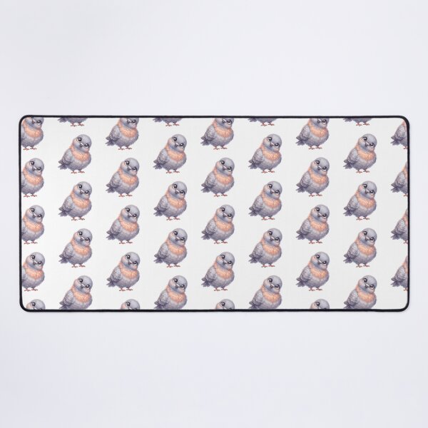 Item preview, Adorable Fluffy Pigeon | Cute Big Eyes Bird Illustration designed and sold by HelgaCraftery.
