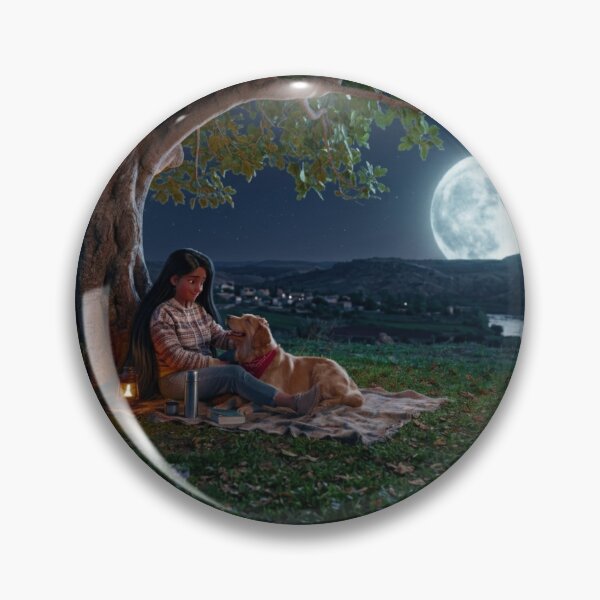 Item preview, Under the Moonlight with My Dog designed and sold by Rasha-flow.