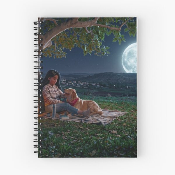 Item preview, Under the Moonlight with My Dog designed and sold by Rasha-flow.
